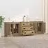 vidaXL Sideboard 3-tlg. Artisan-Eiche 210x35,5x67,5cm