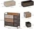 HomCom Kommode mit 7 Stoffschubladen, Metallrahmen, 80x29x78,5cm