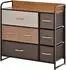 HomCom Kommode mit 7 Stoffschubladen, Metallrahmen, 80x29x78,5cm