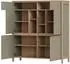 Furn.Design Finnes Highboard salbeigrün, Eiche 111x125x39cm, Soft-Close (800001516191)