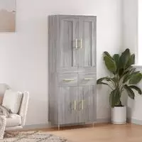 vidaXL Highboard Grau Sonoma 69,5x34x180 cm Holzwerkstoff