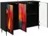 vidaXL Sideboard HEESCH schwarz, Eichen-Optik, 102x33x76cm (8006978)
