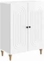 vidaXL Sideboard Hochglanz Wei&szlig; 66 x 34,5 x 90 cm Holzwerkstoff