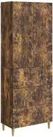 vidaXL Schrankset 2 stk. 66 x 34,5 x 90 cm Holzwerkstoff R&auml;uchereiche