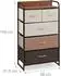 Relaxdays Schubladenschrank 5 Stoff-Schubladen, 100x58x31,5cm (10026616_470)