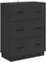 vidaXL Schubladenschrank schwarz 66x34,5x87cm Holzwerkstoff (895296)