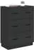 vidaXL Schubladenschrank schwarz 66x34,5x87cm Holzwerkstoff (895296)