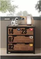 Vipack Schubkastenkommode "Alex" Made in Europe, aus teilmassiver Kiefer und MDF