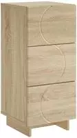vidaXL Sideboard Sonoma-Eiche 33.5 x 34.5 x 75 cm Holzwerkstoff