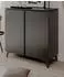 Furn.Design Visby Kommode 2-türig, grau/Schiefer, 88x92cm