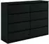 Masseno NUDO Kommode 120x101,5x39cm, 8 Schubladen, schwarz