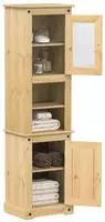 vidaXL Badschrank Corona 50x40x185 cm Massivholz Kiefer