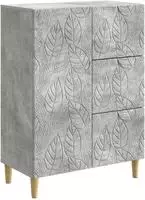 vidaXL Sideboard Betongrau 66 x 34,5 x 90 cm Holzwerkstoff