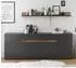 Lomado Sideboard CRISP-61 anthrazit mit Wotan Eiche, 220x87x40cm