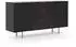 Lomado NADOR-132 Sideboard 150cm, matt schwarz, Rillenoptik