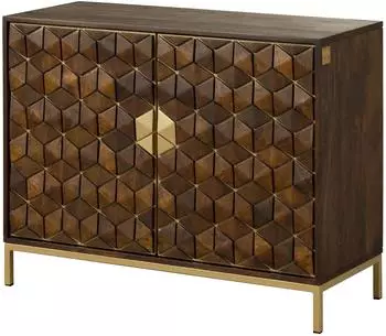 Massivmoebel24 Diamond 208 Sideboard Mango 98x40x77cm braun ge&ouml;lt (09-330-760-1008)