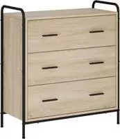 vidaXL Sideboard Sonoma-Eiche 97 x 33 x 81 cm Holzwerkstoff