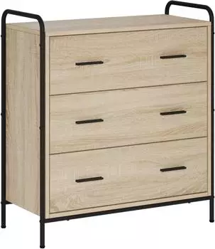 vidaXL Sideboard Sonoma-Eiche 97x33x81cm Holzwerkstoff (8013819)