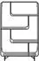 vidaXL Highboard Sonoma-grau, 93,5x37,5x144cm, Holzwerkstoff
