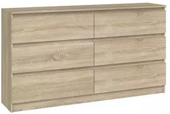 CdF ibonto Kommode 6 Schubladen, Sonoma-Eiche, 138cm (5902838460436)