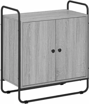 vidaXL Sideboard Sonoma-grau, Holzwerkstoff, 68x35x75cm