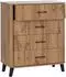 MCW Kommode P42 4 Schubladen MDF 92x80x40cm Wotan-Eiche-Optik (P42)