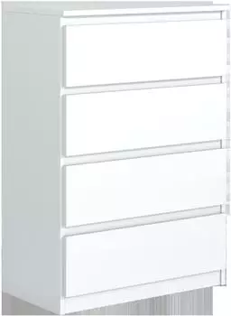 RAUMHIRSCH Kommode mit 4 Schubladen, weiß, 70x102x39cm (800001522902)