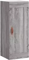 vidaXL Wandschrank Grau Sonoma 34,5x34x90 cm Holzwerkstoff