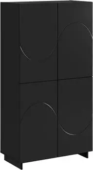 vidaXL Highboard schwarz 79x41x151cm Holzwerkstoff (3433110)