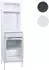 MCW Highboard P99 Metall/Glas 182x54x40cm, weiß