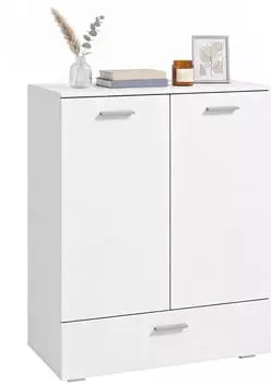 HomCom Sideboard mit Schublade, Doppelt&uuml;ren & verstellbarem Einlegeboden, 80x42x100cm, wei&szlig;