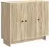 vidaXL Sideboard Sonoma-Eiche, Holzwerkstoff, 89x34,5x80cm