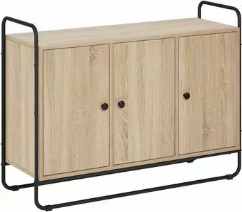 vidaXL Sideboard Sonoma-Eiche 102x35x75cm, Holzwerkstoff