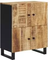vidaXL Sideboard mit 4 T&uuml;ren 60x33x75 cm Massivholz Mango