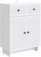 vidaXL Sideboard Wei&szlig; 66 x 34,5 x 90 cm Holzwerkstoff