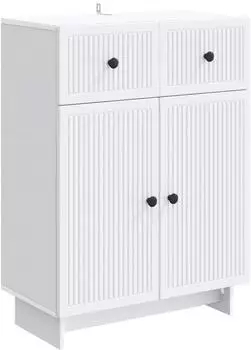 vidaXL Sideboard wei&szlig;, 66x34,5x90cm, Holzwerkstoff