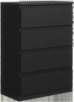 RAUMHIRSCH Kommode mit 4 Schubladen, schwarz, 70x102x39cm (800001522940)