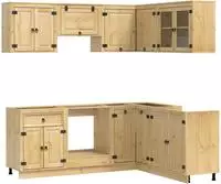 vidaXL Schrank SKI 8 stk. Honigbraun Massives Kiefernholz