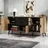 Stilvora Sideboard mit 3 Türen, 2 Schubladen, MDF, 140x35x67cm