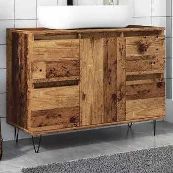 vidaXL Badschrank Altholz-Optik 80x33x60cm (857235)