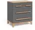 VitaliSpa Malia Kommode grau/Artisan, 4 Schubladen, 80x88cm (58366)
