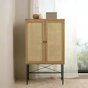 Selsey Mogest Highboard 2-türig, beige, 80cm (MM5903025017389)