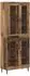 vidaXL Highboard 2er-Set Altholz Holzwerkstoff und Glas