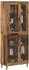 vidaXL Highboard 2er-Set Altholz Holzwerkstoff und Glas