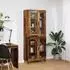 vidaXL Highboard 2er-Set Altholz Holzwerkstoff und Glas