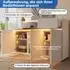 Stilvora Sideboard weiß mit LED, 2 Schubladen, 3 Türen, 140×40×85cm (KABMTS7LUB0EJ)