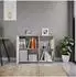 VCM Salia Sideboard mit Drehtüren und Glasboden, 100cm, weiß