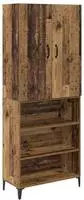 vidaXL Highboard Altholz 69,5 x 34 x 180 cm Holzwerkstoff