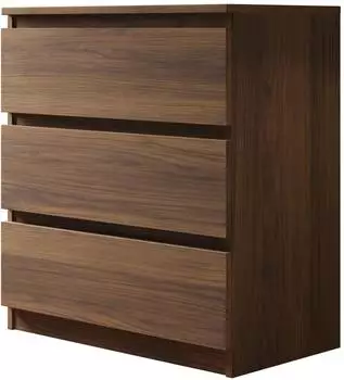 Mirjan24 Malwa M3 Kommode 3 Schubladen, nussbaumfarben, 70x77x40cm (800002002579)