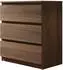Mirjan24 Malwa M3 Kommode 3 Schubladen, nussbaumfarben, 70x77x40cm (800002002579)